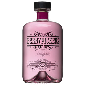 Imagen de BERRYPICKERS STRAWBERRY GIN PREMIUM 70CL 38º